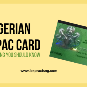 NIGERIAN CERPAC CARD