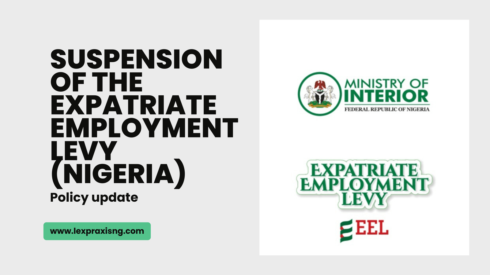 Suspension of the Expatriate Employment Levy in Nigeria