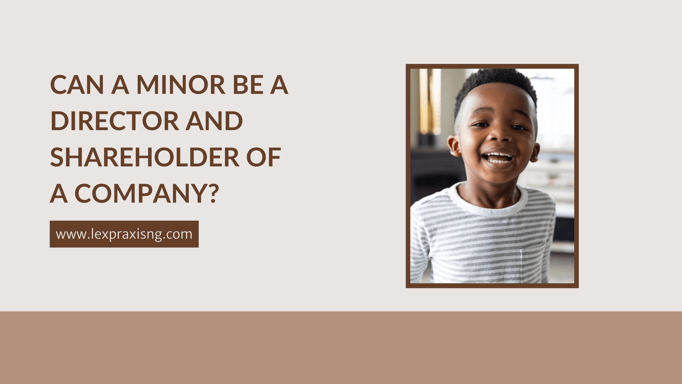 Can a minor be a director and shareholder of a company