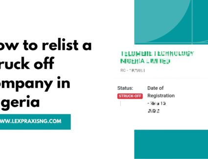 HOW TO RELIST A STRUCK OFF COMPANY IN NIGERIA
