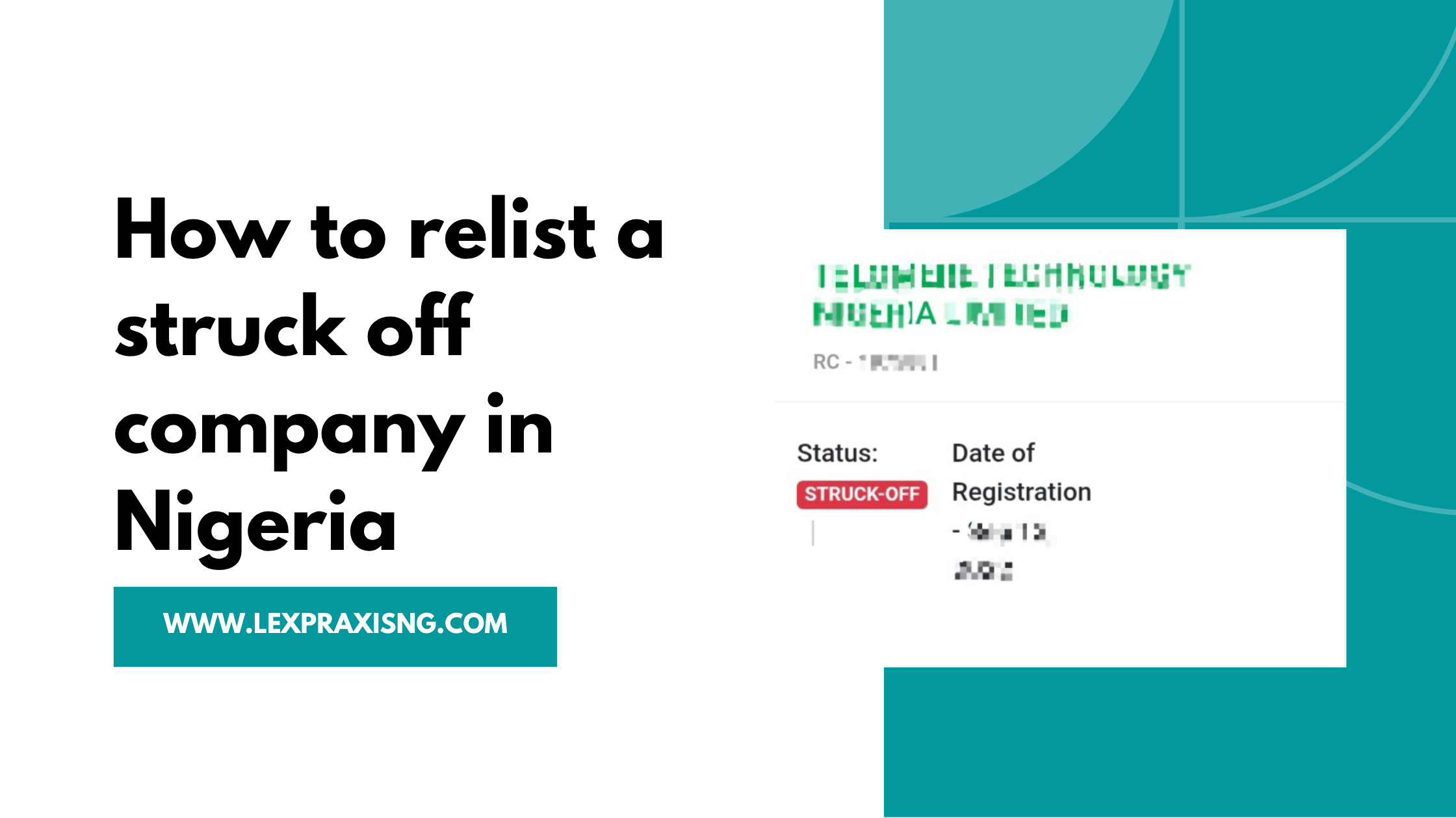 HOW TO RELIST A STRUCK OFF COMPANY IN NIGERIA