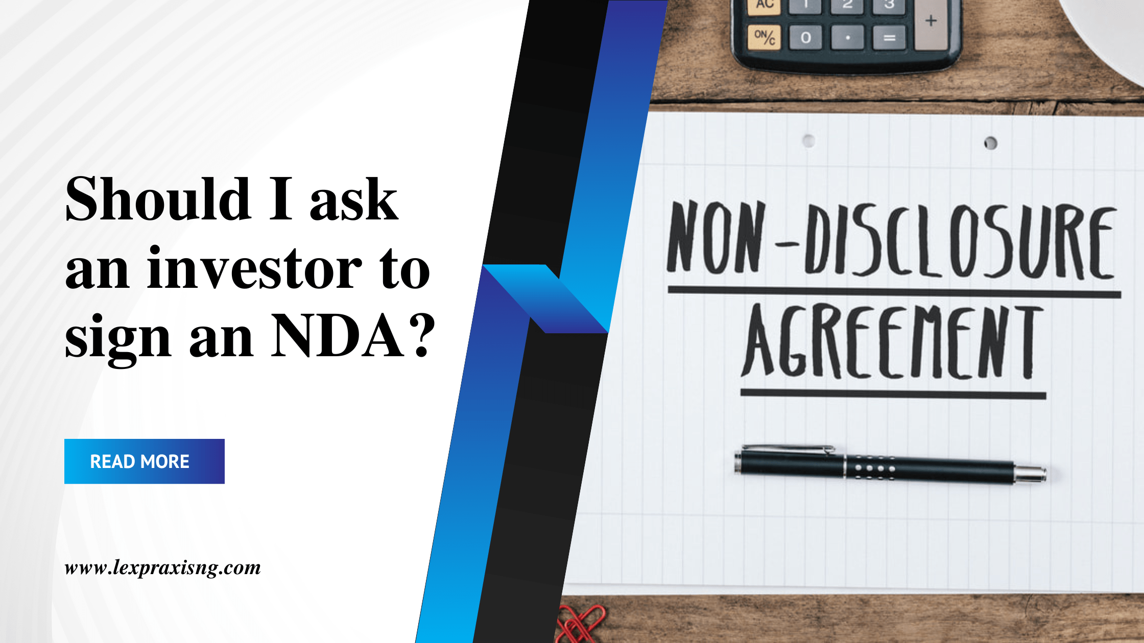 Should I ask an investor to sign an NDA
