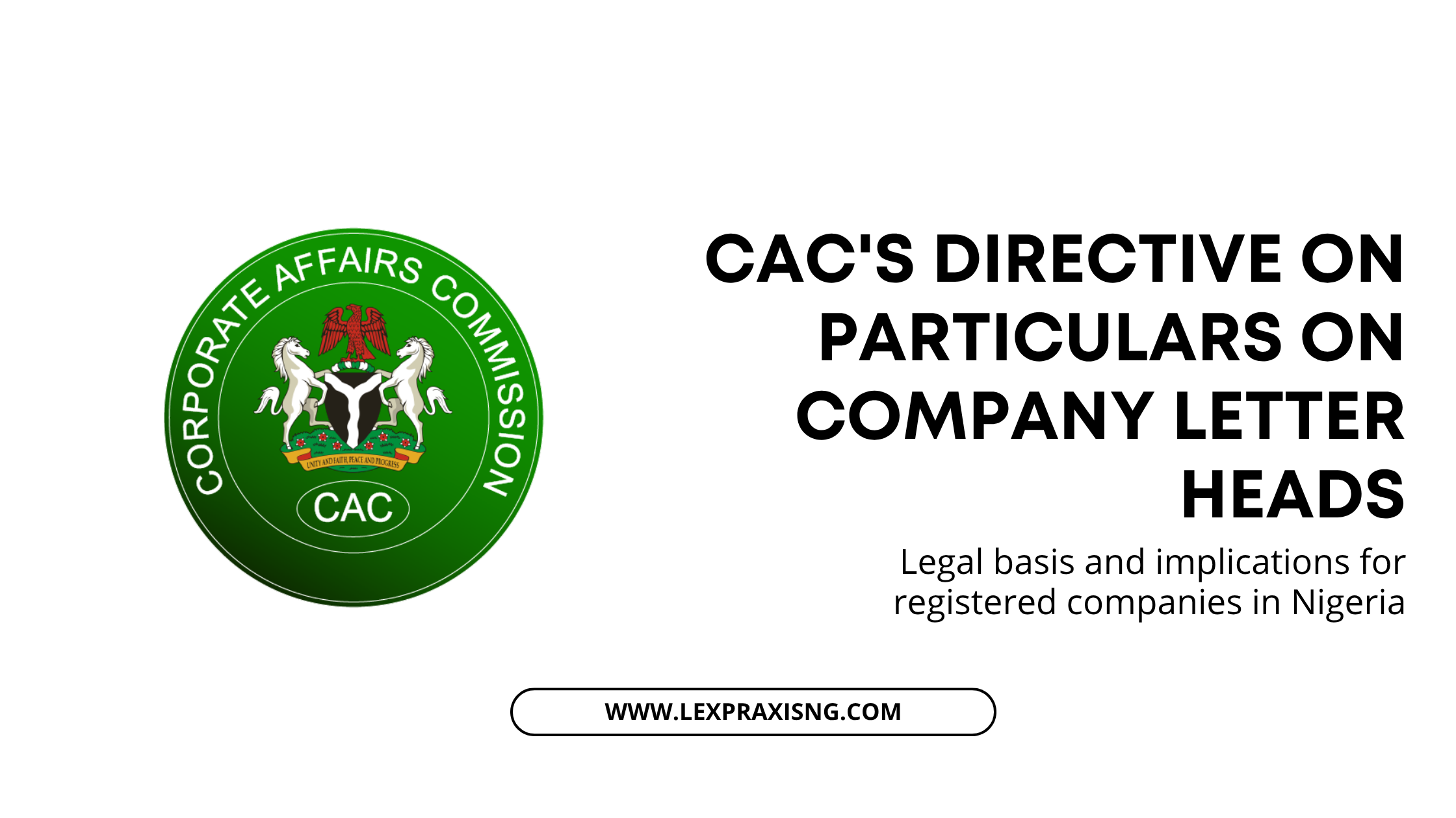 CACs directive on particulars on company letter head