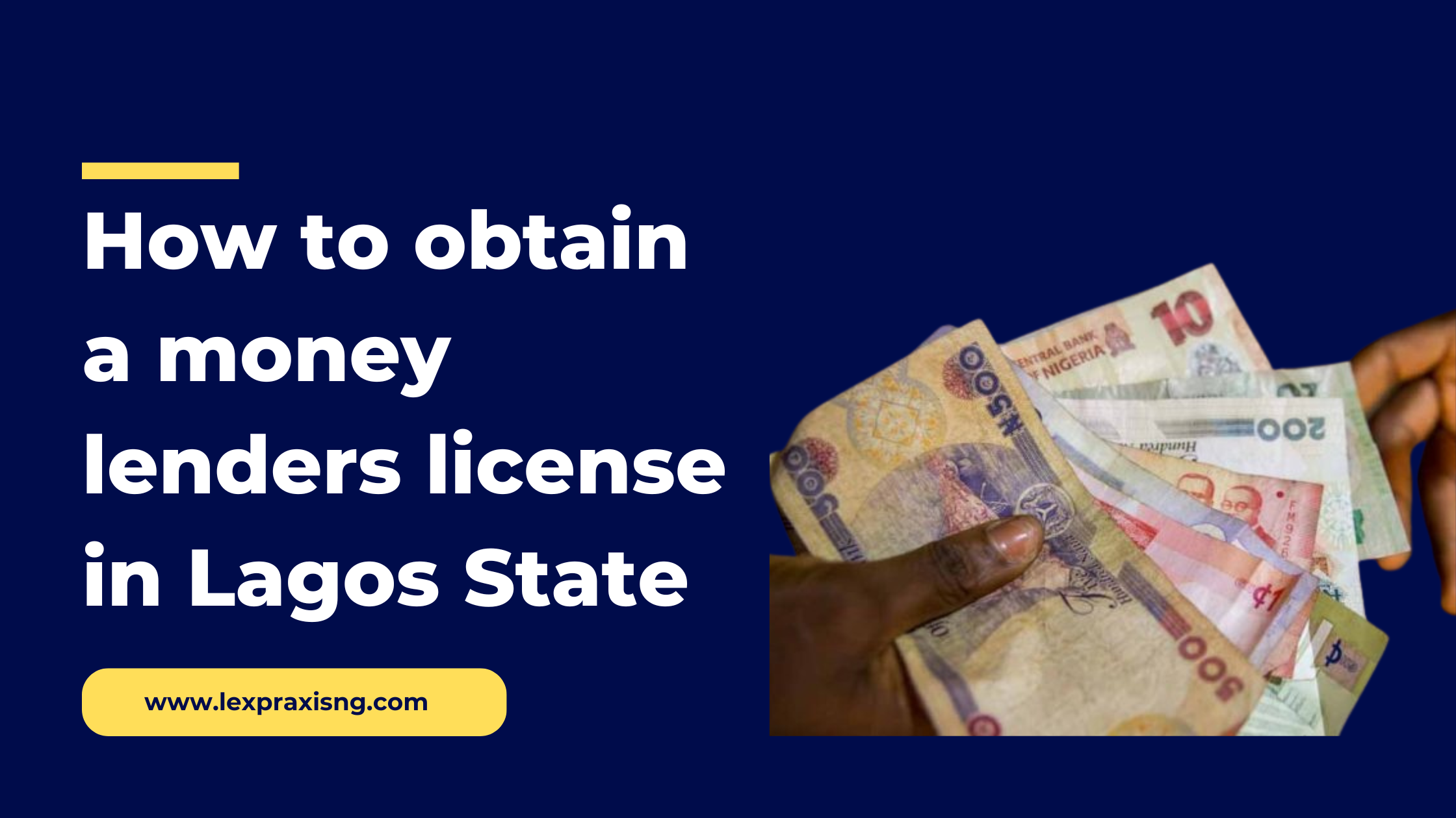 How to obtain a money lenders license in Lagos State
