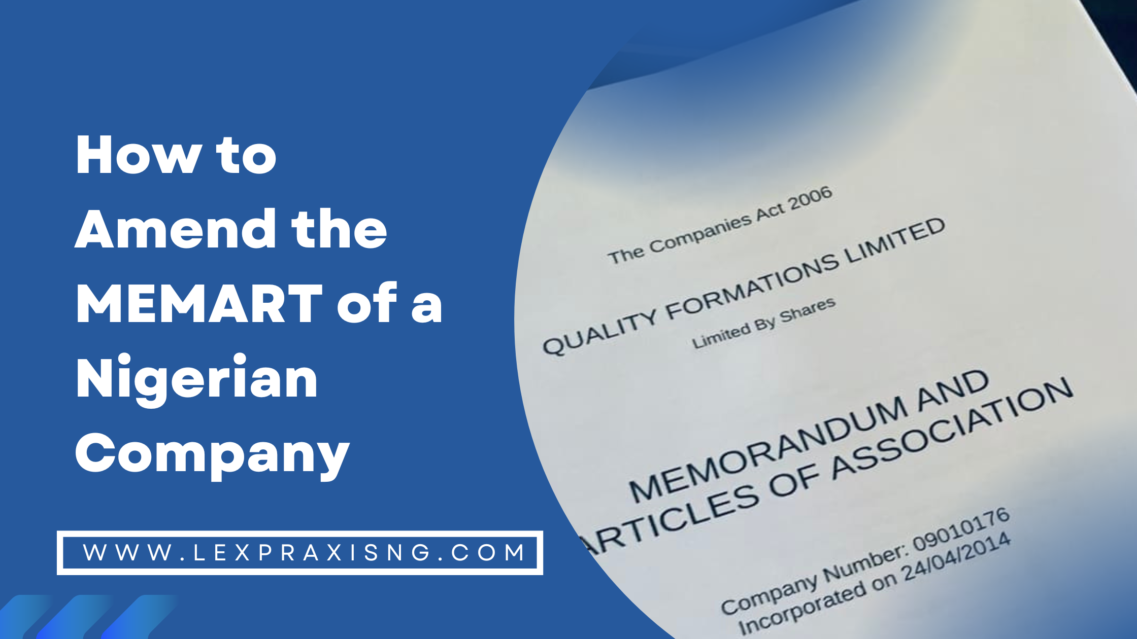 How to amend the memorandum and articles of association